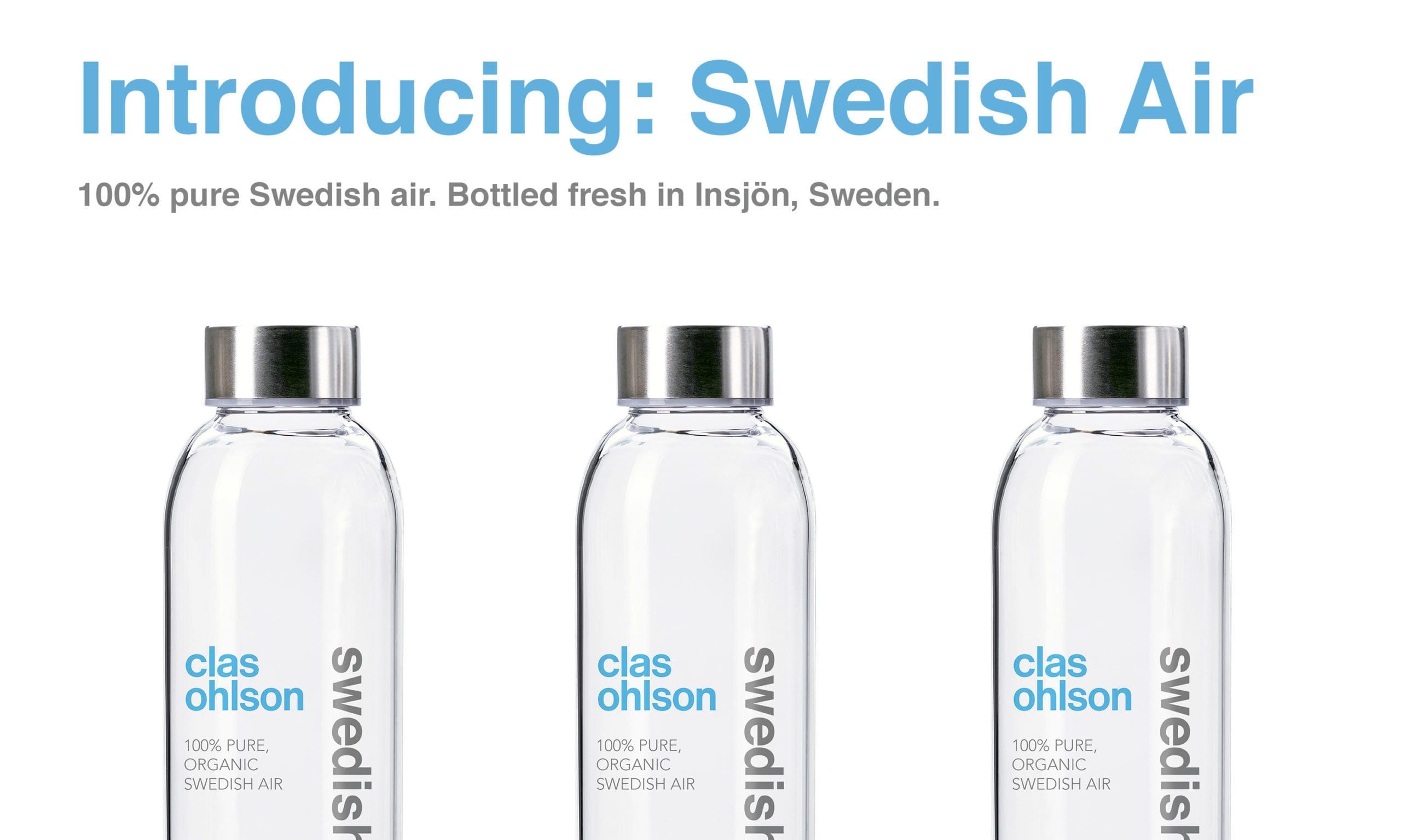 Clas Ohlson To Sell Fresh Bottled ‘Swedish Air’