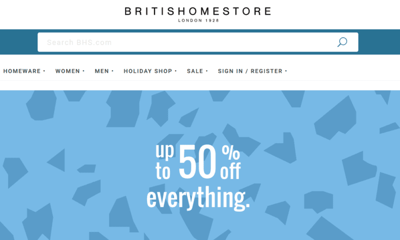 BHS.com to shut down just two years after relaunch