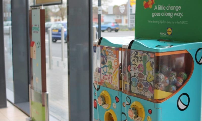 Lidl partners with charity-toy vending company