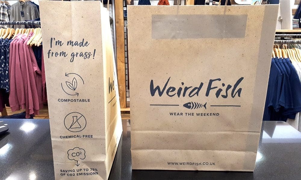 Weird Fish becomes first UK retailer to launch grass paper bags