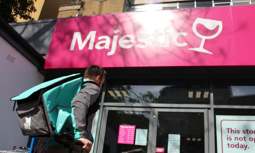 Deliveroo expands partnership with Majestic Wines to 80 locations