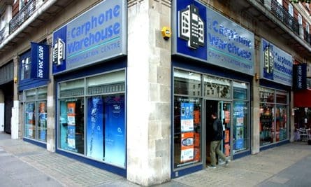 Carphone Warehouse closes all sites in Ireland