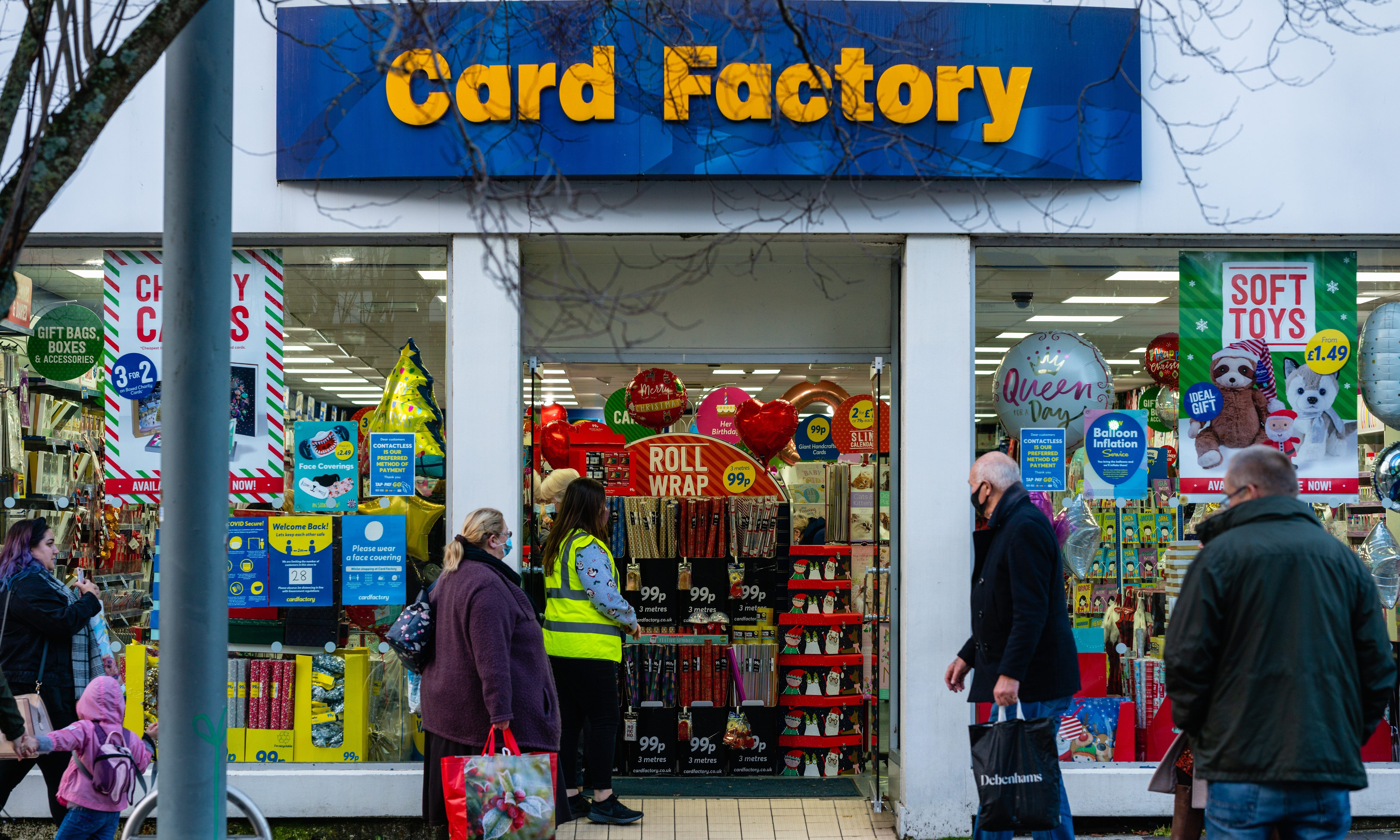 Card Factory profits fall 31% amid footfall slump
