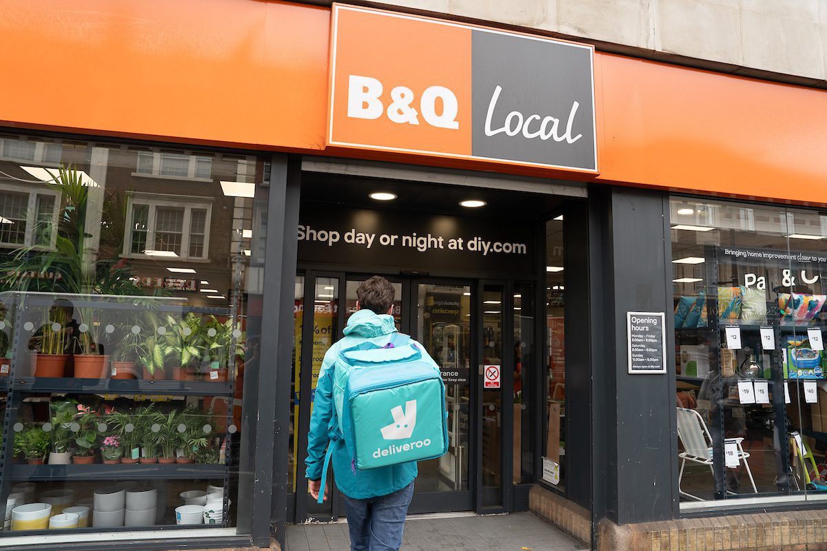 B&Q partners with Deliveroo for DIY products delivery