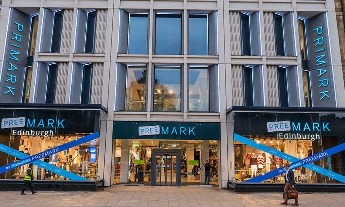 Primark marks 50 years in Scotland with ‘Preemark’ rebrand